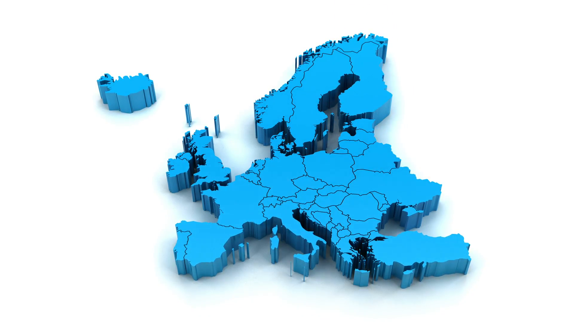 3 animation of europe map formed by individual countries